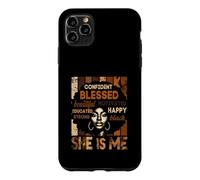 Carcasa para iPhone 11 Pro MAX Ella Soy yo, Fuerte, educada, Historia Negra, Segura de sí Misma, bendecida