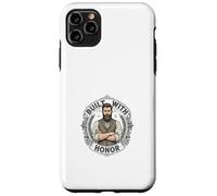 Carcasa para iPhone 11 Pro MAX Emblema de Honor de Caballero Barbudo Vintage Estilo Retro