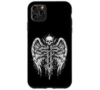 Carcasa para iPhone 11 Pro MAX EMO Goth Cruz Alas Ángel Grunge Cráneo Alternativa Oculto