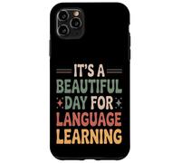 Carcasa para iPhone 11 Pro MAX Es un Hermoso día para el Aprendizaje de Idiomas Retro Groovy