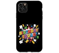 Carcasa para iPhone 11 Pro MAX Escuadrón de cumpleaños Familia Cumpleaños Constructor de Ladrillos a Juego