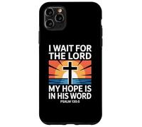 Carcasa para iPhone 11 Pro MAX Espero al Señor Salmo 130:5 Escritura Fe
