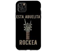Carcasa para iPhone 11 Pro MAX Esta Abuelita Rockea Mano de Esqueleto Music Rock Guitar