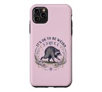 Carcasa para iPhone 11 Pro MAX Está Bien ser Raro Ronda Viral Raccoon Cottagecore