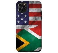 Carcasa para iPhone 11 Pro MAX Estados Unidos y Sudáfrica Yin Yang - Bandera sudafricana Americana