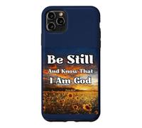 Carcasa para iPhone 11 Pro MAX Estar quieto y Saber: Salmos Biblia edificante pacífica Cristiana