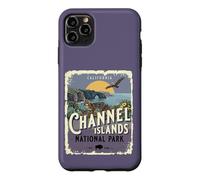 Carcasa para iPhone 11 Pro MAX Estilo Vintage de póster de Viaje al Parque Nacional de Las Islas del Canal