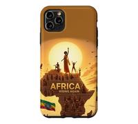 Carcasa para iPhone 11 Pro MAX Ethiopian Flag Rasta Africa Rising Again from Ethiopia