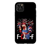 Carcasa para iPhone 11 Pro MAX F Caw F Funny 4th of July American Flag Rooster Meme
