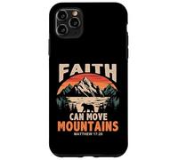 Carcasa para iPhone 11 Pro MAX Faith Can Move Mountains Retro Sunset Bible Verse Christian