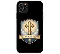 Carcasa para iPhone 11 Pro MAX Fe Esperanza Amor Cristiano Ortodoxo Floral Jesucristo Dios