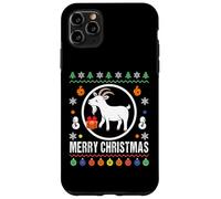Carcasa para iPhone 11 Pro MAX Feliz Navidad Goat Ugly Sweater Xmas Knit