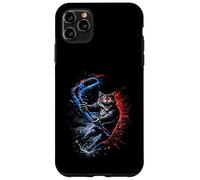 Carcasa para iPhone 11 Pro MAX Fierce Hockey Cat Graphic Funny Angry Cat Playing Hockey