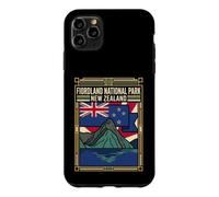 Carcasa para iPhone 11 Pro MAX Fiordland National Park Nueva Zelanda Bandera Gráfico de Viaje
