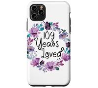 Carcasa para iPhone 11 Pro MAX Floral 109 Years Old 109th Birthday Women's 109 Years Loved