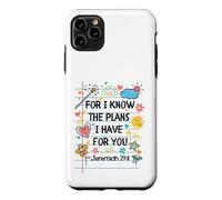 Carcasa para iPhone 11 Pro MAX For I Know The Plans I Have For You Christian Back To School