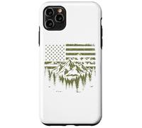 Carcasa para iPhone 11 Pro MAX Forest Tree Wildlife Nature Outdoor American USA Flag