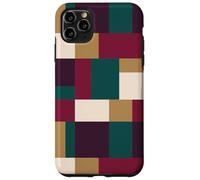 Carcasa para iPhone 11 Pro MAX Formas rectangulares geométricas de Bloques de Color en Tonos de joyería Profundos