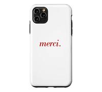 Carcasa para iPhone 11 Pro MAX Francés Diciendo Merci París Vacaciones francés Cita
