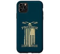 Carcasa para iPhone 11 Pro MAX Freedom Isnt Free Patriotic Eagle Bird Diseño de Bandera Estadounidense
