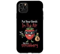 Carcasa para iPhone 11 Pro MAX Fresa Strobbery Comida Juego de Palabras Amante de la Fruta Foodie
