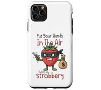 Carcasa para iPhone 11 Pro MAX Fresa Strobbery Comida Juego de Palabras Amante de la Fruta Foodie