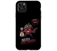Carcasa para iPhone 11 Pro MAX Fresa Strobbery Comida Juego de Palabras Amante de la Fruta Foodie