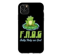 Carcasa para iPhone 11 Pro MAX Frog Confíe plenamente en Dios Clásico Cristiano Fe & Religión