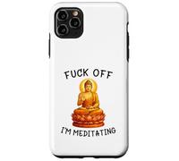 Carcasa para iPhone 11 Pro MAX Fuck Off I'm Meditating Meditation Meme Buddha Adult Humor