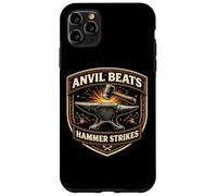 Carcasa para iPhone 11 Pro MAX Funny Blacksmith Yunque Beats Hammer Strikes Metalsmith Cita