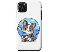 Carcasa para iPhone 11 Pro MAX Funny Boba Bubble Tea Cherry Sakura Blue Merle Corgi Lover