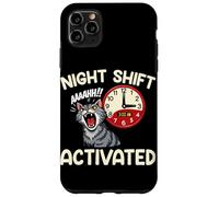Carcasa para iPhone 11 Pro MAX Funny Cat Night Shift Activado Miau Amante Gato Humor Gatito