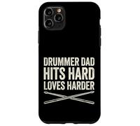 Carcasa para iPhone 11 Pro MAX Funny Dad Vintage Papa Rock Metal Tambores Hits Music Gift