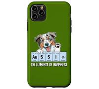Carcasa para iPhone 11 Pro MAX Funny Elements of Happiness Blue Merle Aussie Lover