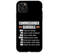 Carcasa para iPhone 11 Pro MAX Funny Fantasy Football Commissioner Schedule Draft Day