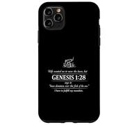 Carcasa para iPhone 11 Pro MAX Funny Génesis 1 28 Pesca Jesucristo Fe