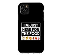Carcasa para iPhone 11 Pro MAX Funny I'm Just Here For The Food Sarcástico Fiesta Humor Cita