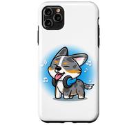 Carcasa para iPhone 11 Pro MAX Funny Kawaii Kids Music Headphones Blue Merle Corgi Lover