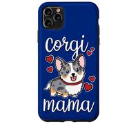 Carcasa para iPhone 11 Pro MAX Funny Kawaii Mama Mom Cardigan Blue Merle Corgi Lover