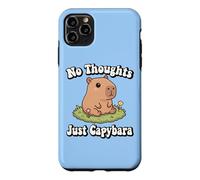 Carcasa para iPhone 11 Pro MAX Funny Kids Kawaii Meme Chill No Thoughts Just Capybara Vibes