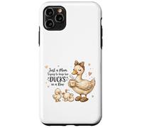 Carcasa para iPhone 11 Pro MAX Funny Mom Just a Mom Trying to Keep Her Ducks Humor