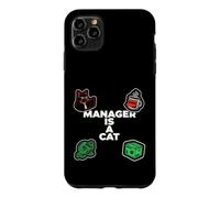 Carcasa para iPhone 11 Pro MAX Funny Office Humor Manager Is A Cat Feline Boss