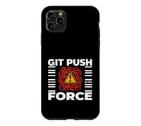 Carcasa para iPhone 11 Pro MAX Funny Programmer Coding Git Push Force Warning