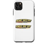 Carcasa para iPhone 11 Pro MAX Funny Racing Humor Heart Dice Pit Knees Say Sit Race Broma