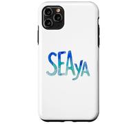 Carcasa para iPhone 11 Pro MAX Funny Sea Ya Sea Glass Watercolor Cute Beach Lovers