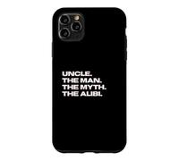 Carcasa para iPhone 11 Pro MAX Funny Uncle - The Man, The Myth, The Alibi