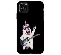 Carcasa para iPhone 11 Pro MAX Funny Unicorn Rock Music Guitarrista Gráfico Juguetón Sharp