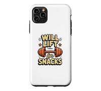Carcasa para iPhone 11 Pro MAX Funny Will Lift For Snacks Sarcástico Fitness Entrenamiento Citas