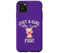 Carcasa para iPhone 11 Pro MAX Funny Womens Moms Girl Who Loves Pigs Cute Show Pig Lover