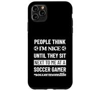 Carcasa para iPhone 11 Pro MAX Fútbol Mamá Vida Gracioso Snarky Humor Sarcasmo